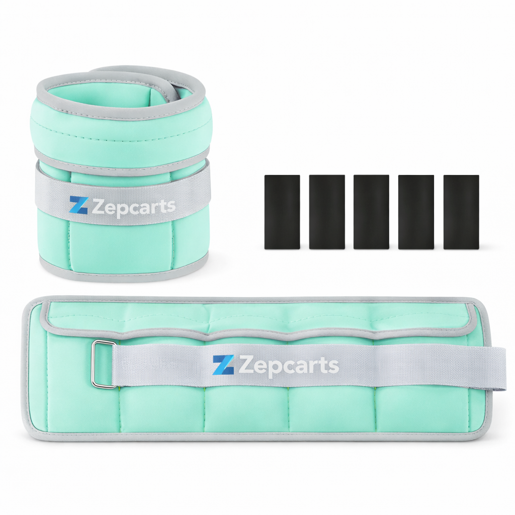 Adjustable Ankle Weights Set Pair (10 lbs) – Comfortable Strap, Home Workout & Strength Training Gear | 4.2 ★★★★☆