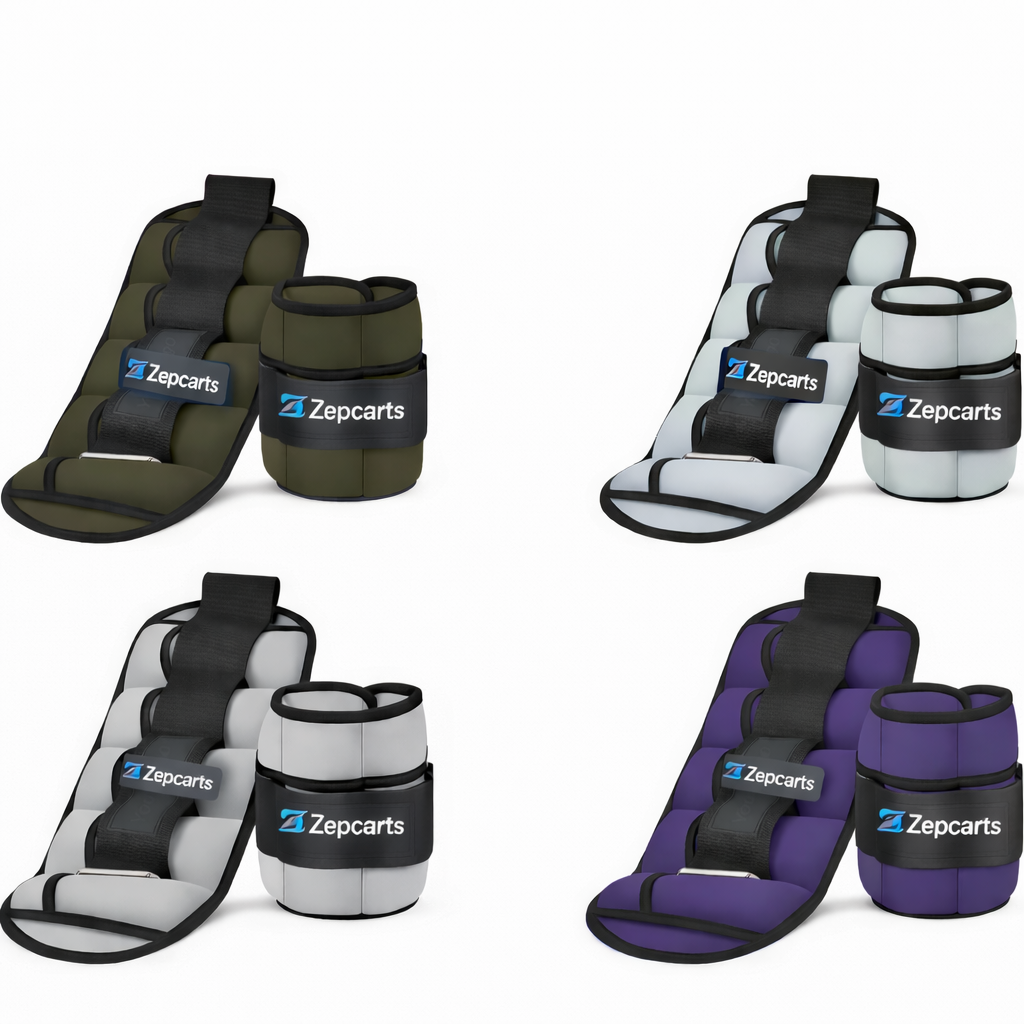 Adjustable Ankle Weights Set Pair (10 lbs) – Comfortable Strap, Home Workout & Strength Training Gear | 4.2 ★★★★☆