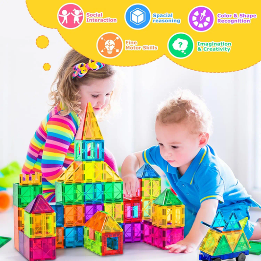 Magnetic Tiles Building Blocks 120 PCS Set for Kids | STEM Learning Educational Toy | Creative Construction Magnetic Building Kit for Boys & Girls ★★★★☆ 4.2