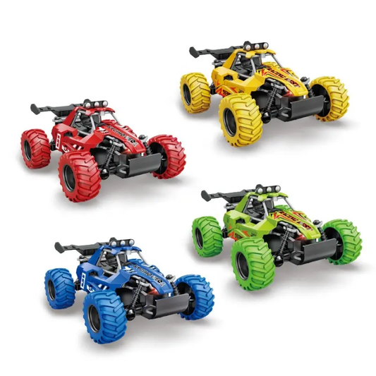 Pack Off-Road Racing Toy Cars Set – 4 Cars Monster Truck Vehicles for Kids, Durable Friction Powered Stunt Cars for Boys & Girls Outdoor & Indoor Play ★★★★☆ 4.5