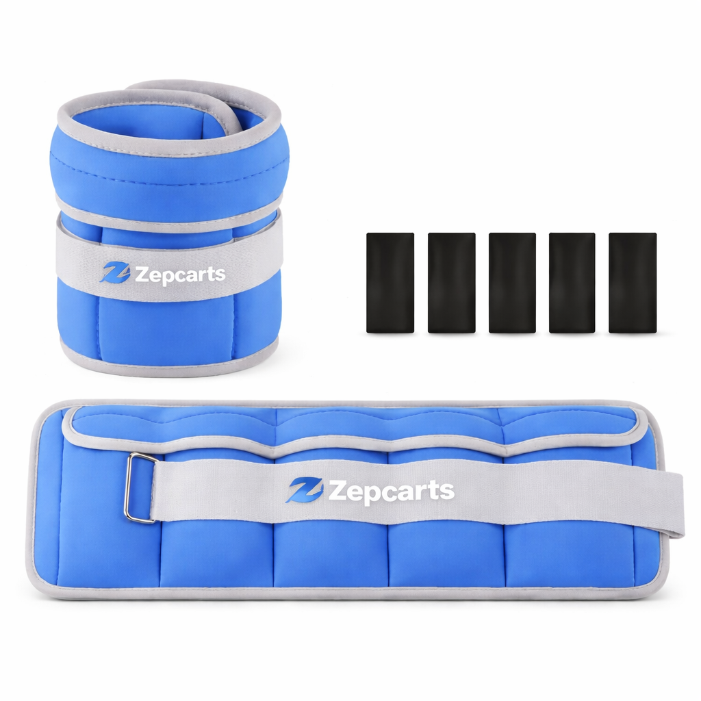 Adjustable Ankle Weights Set Pair (10 lbs) – Comfortable Strap, Home Workout & Strength Training Gear | 4.2 ★★★★☆