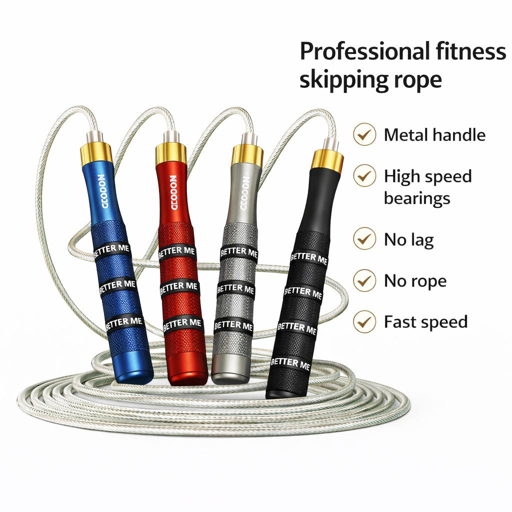 High-Speed Adjustable Jump Rope with Metal Handles for Cardio & CrossFit ★★★★★☆ (4.5/5)