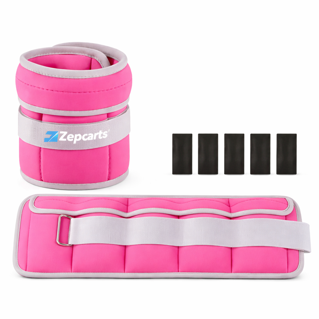 Adjustable Ankle Weights Set Pair (10 lbs) – Comfortable Strap, Home Workout & Strength Training Gear | 4.2 ★★★★☆