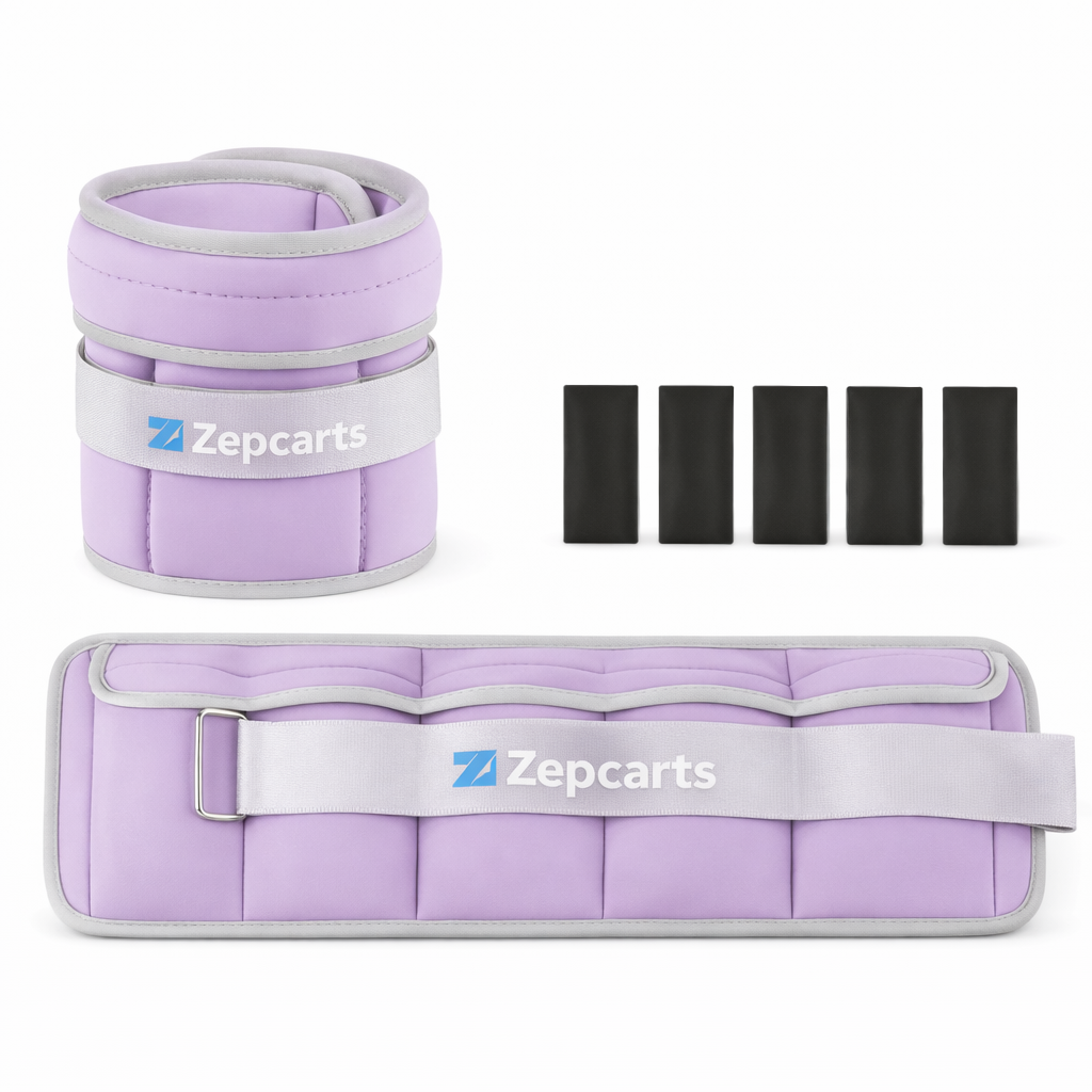 Adjustable Ankle Weights Set Pair (10 lbs) – Comfortable Strap, Home Workout & Strength Training Gear | 4.2 ★★★★☆