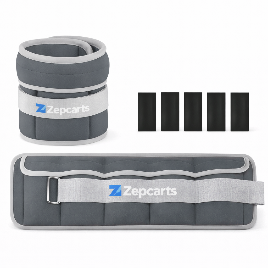 Adjustable Ankle Weights Set Pair (10 lbs) – Comfortable Strap, Home Workout & Strength Training Gear | 4.2 ★★★★☆