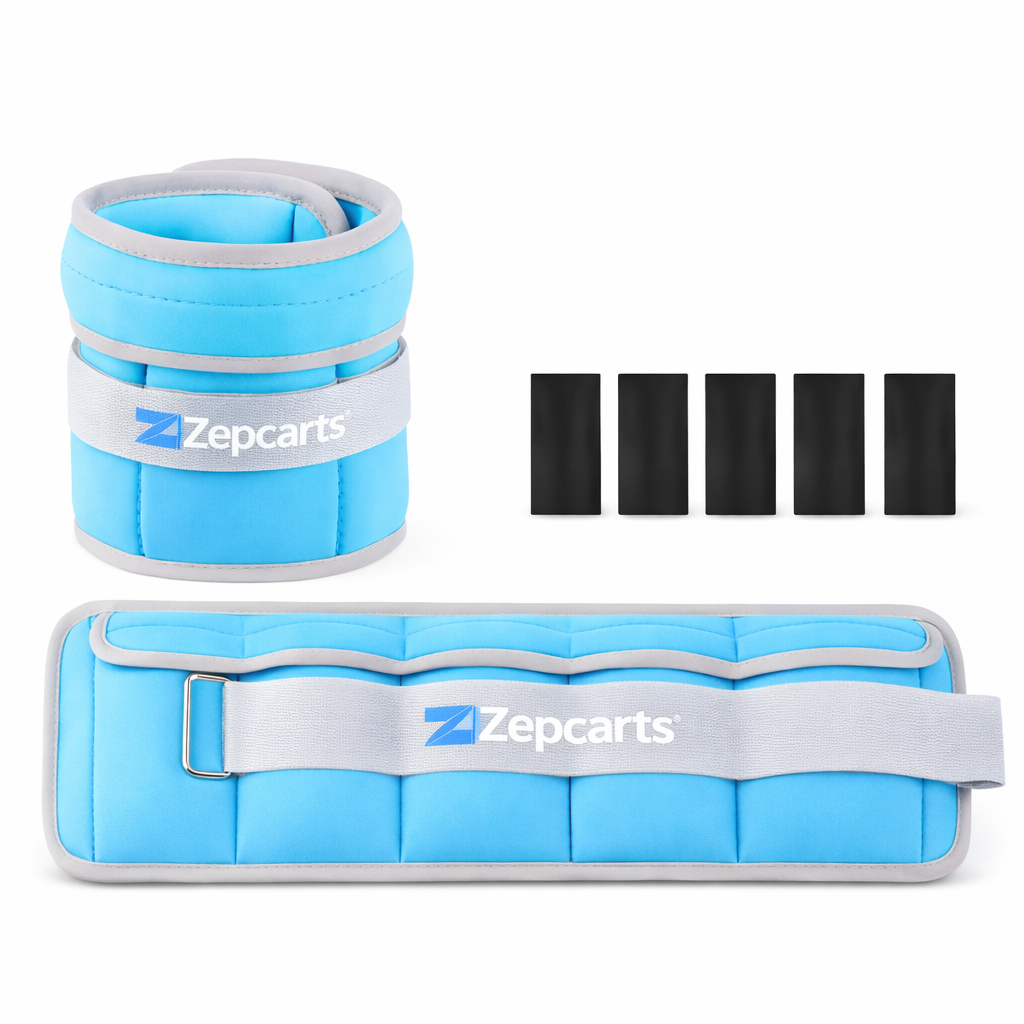 Adjustable Ankle Weights Set Pair (10 lbs) – Comfortable Strap, Home Workout & Strength Training Gear | 4.2 ★★★★☆
